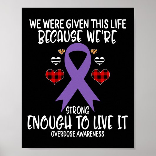 Poster Sensibilisation à l'overdose vu la vie parce que n (Devant)