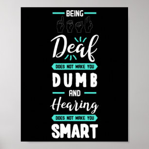 Poster Sensibilisation Asl American Sign Language Perte a