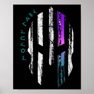 Poster Sensibilisation au cancer Casque de guerrier spart