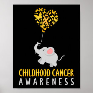 Poster Sensibilisation au cancer de l'enfance Eléphant