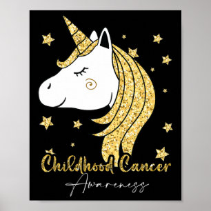 Poster Sensibilisation au cancer de l'enfance Unicorn Rib