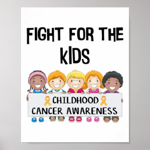 Poster Sensibilisation au cancer de l'enfant Combat adora