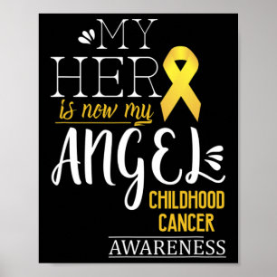Poster Sensibilisation au cancer de l'enfant Mon héros es