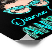 Poster Sensibilisation au cancer de l'ovaire Bun Turquois (Coin)