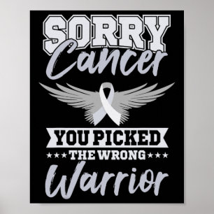 Poster Sensibilisation au cancer Désolé Cancer Vous Avez