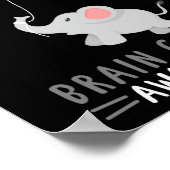 Poster Sensibilisation au cancer du cerveau Éléphant Cerv (Coin)