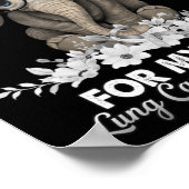 Poster Sensibilisation au cancer du poumon Eléphant Ruban (Coin)