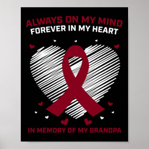 Poster Sensibilisation au cancer du sang grand-père Grand