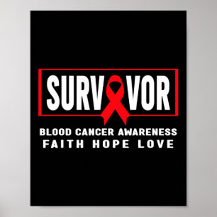 Poster Sensibilisation au cancer du sang - Survivant du c