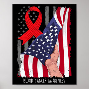 Poster Sensibilisation au cancer du sang Vintage Amérique