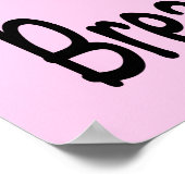 Poster Sensibilisation au cancer du sein avec ruban papil (Coin)