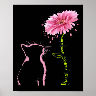 Poster Sensibilisation au cancer du sein Fleur de marguer