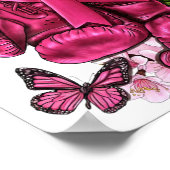 Poster Sensibilisation au cancer du sein Gants en boîte r (Coin)