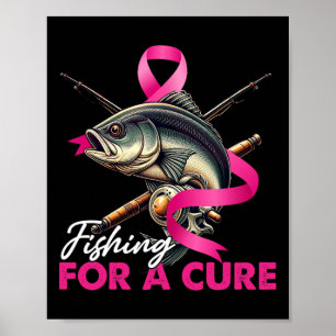 Poster Sensibilisation au cancer du sein Pêche pour un Ri