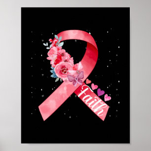 Poster Sensibilisation au cancer du sein Ruban rose