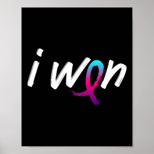 Poster Sensibilisation au cancer - J'ai gagné Survivor Fi