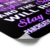 Poster Sensibilisation au cancer pancréatique Ruban viole (Coin)