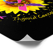 Poster Sensibilisation au cancer Papillon de tournesol Su (Coin)