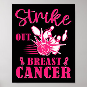Poster Sensibilisation au cancer - Strike de bowling deho