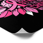 Poster Sensibilisation au cancer Tournesol rose (Coin)