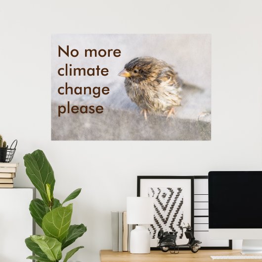 Poster Sensibilisation au changement climatique (Bureau à domicile)