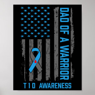 Poster Sensibilisation au diabète de type 1 T1d Papa de g