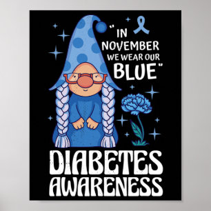 Poster Sensibilisation au diabète. En Novembre Nous Porto