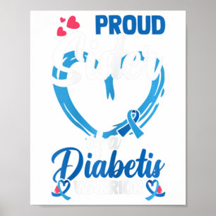 Poster Sensibilisation Au Diabète Fier Soeur D'Un Diabète
