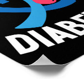 Poster Sensibilisation au diabète Guerrier T1d Lutter con (Coin)