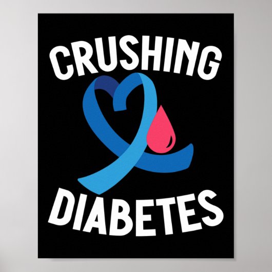 Poster Sensibilisation au diabète Guerrier T1d Lutter con (Devant)