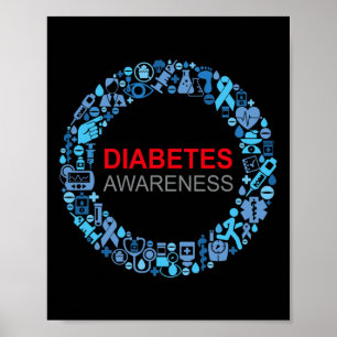 Poster Sensibilisation au diabète Journée mondiale du dia