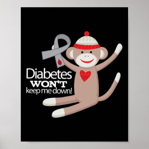 Poster Sensibilisation au diabète Soutien Marche du ruban