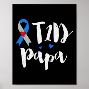 Poster Sensibilisation au diabète Type 1 Dons Papa