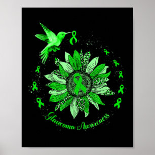 Poster Sensibilisation au glaucome de tournesol léopard v
