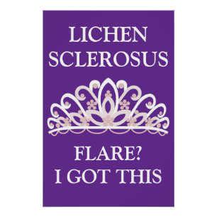 Poster Sensibilisation au lichen scléreux « Crise ? J'ai