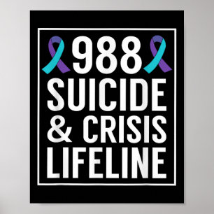 Poster Sensibilisation au suicide - 988 Chemise - Prévent