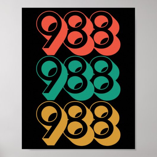 Poster Sensibilisation au suicide - 988 - Prévention du s (Devant)