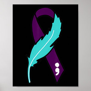 Poster Sensibilisation Au Suicide Au Ruban Santé Mentale