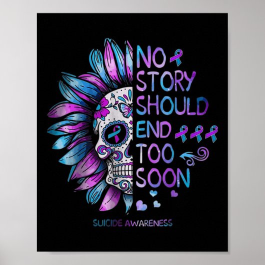 Poster Sensibilisation Au Suicide Aucune Histoire Ne Devr (Devant)
