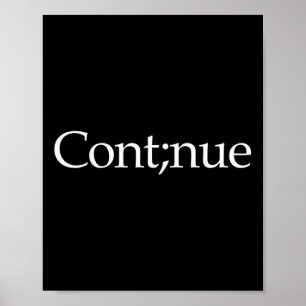 Poster Sensibilisation au suicide Continuer Semi Colon Su