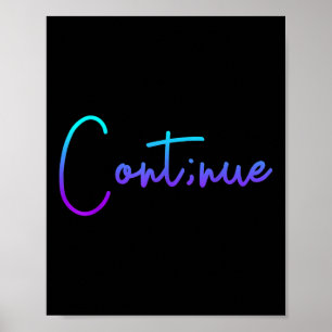 Poster Sensibilisation au suicide Continuer Semi Colon Su