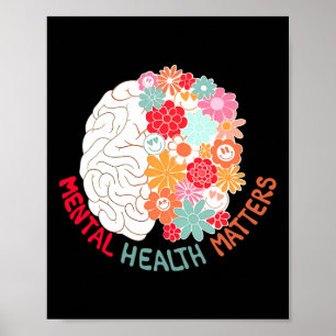 Poster Sensibilisation Au Suicide Du Cerveau Fleur Santé 
