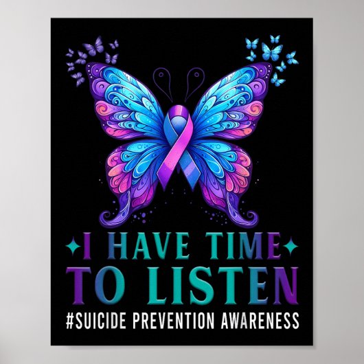 Poster Sensibilisation Au Suicide J'Ai Le Temps D'Écouter (Devant)