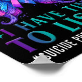 Poster Sensibilisation Au Suicide J'Ai Le Temps D'Écouter (Coin)