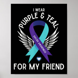 Poster Sensibilisation Au Suicide Je Porte Turquoise Et V