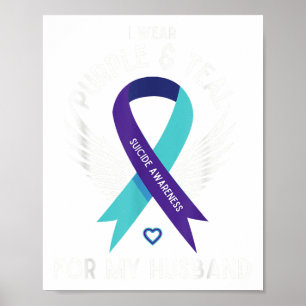 Poster Sensibilisation Au Suicide Je Porte Turquoise Et V