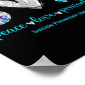 Poster Sensibilisation au suicide Paix Amour Prévention 1 (Coin)