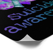 Poster Sensibilisation au suicide Papillon Turquoise pour (Coin)
