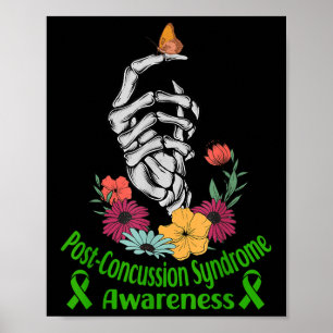 Poster Sensibilisation au syndrome post-commotion Hallowe