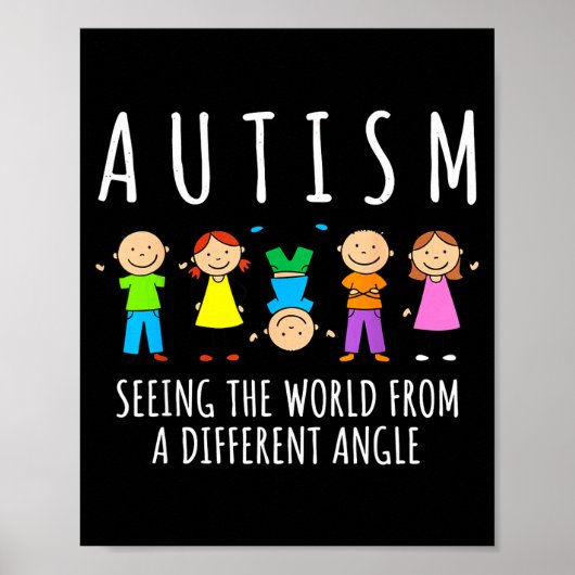 Poster Sensibilisation autisme voir le monde différemment (Devant)